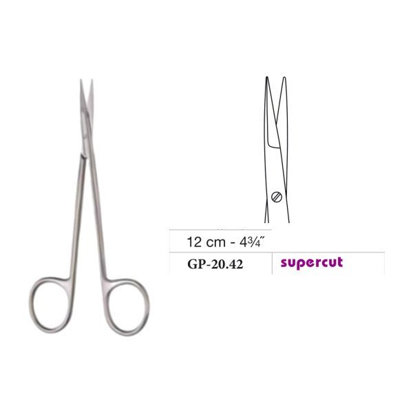 Knapp Scissors, Straight, Supercut, 12 cm - 4-3/4˝ Knapp Scissors, Straight, Supercut, 12 cm - 4-3/4˝