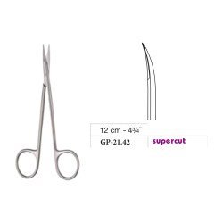 Knapp Scissors, Curved, Supercut, 12 cm - 4-3/4˝ Knapp Scissors, Curved, Supercut, 12 cm - 4-3/4˝