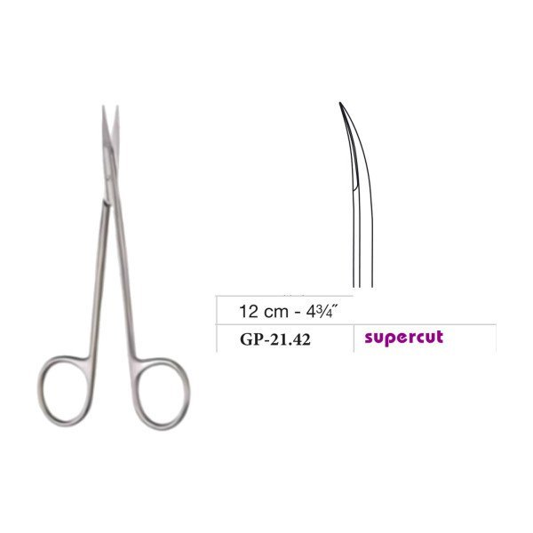 Knapp Scissors, Curved, Supercut, 12 cm - 4-3/4˝