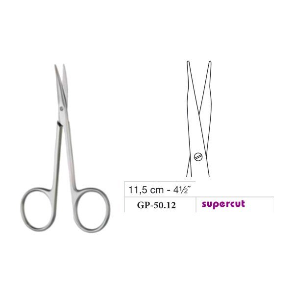 Stevens Scissors, Blunt, Straight, Supercut, 11.5 cm - 4-1/2˝