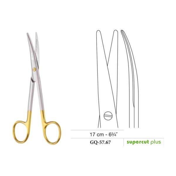 Mayo-Stille Scissors, Curved, Supercut Plus, 17 cm - 6-3/4˝ Mayo-Stille Scissors, Curved, Supercut Plus, 17 cm - 6-3/4˝