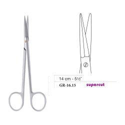 Joseph-Peck Scissors, Blunt, Straight, Supercut, 14 cm - 5-1/2˝ Joseph-Peck Scissors, Blunt, Straight, Supercut, 14 cm - 5-1/2˝