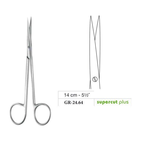 Metzenbaum Slim Scissors, Straight, Supercut Plus, 14 cm - 5-1/2˝