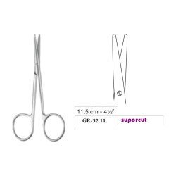 Metzenbaum Baby Scissors, Straight, Supercut, 11.5 cm - 4-1/2˝ Metzenbaum Baby Scissors, Straight, Supercut, 11.5 cm - 4-1/2˝