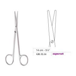 Metzenbaum Scissors, Straight, Supercut, 14 cm - 5-1/2˝