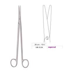 Metzenbaum Scissors, Straight, Supercut, 26 cm - 10-1/4˝