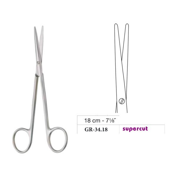 Metzenbaum-Slim Scissors, Straight, Supercut, 18 cm - 7-1/8˝