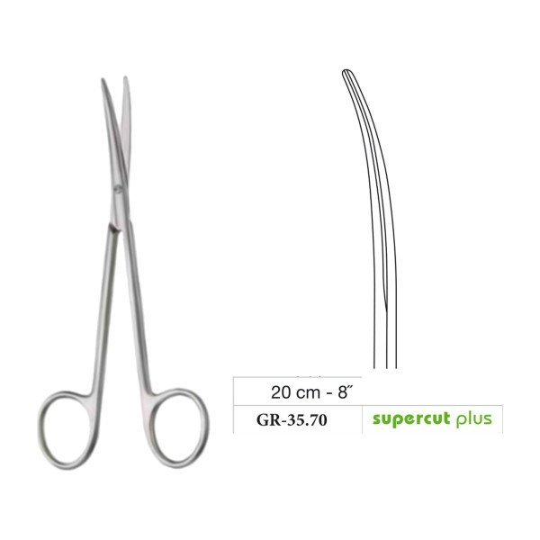 Metzenbaum-Slim Scissors, Curved, Supercut Plus, 20 cm - 8˝