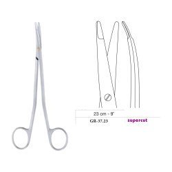 Metzenbaum-Freeman Scissors, Curved, Supercut, 23 cm - 9˝ Metzenbaum-Freeman Scissors, Curved, Supercut, 23 cm - 9˝