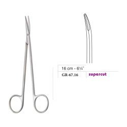 Reynolds (Jameson) Scissors, Curved, Supercut, 16 cm - 6-1/4˝