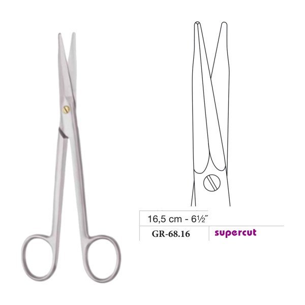 Fanous Dissecting Scissors, Straight, Supercut, 16.5 cm - 6-1/2˝ Fanous Dissecting Scissors, Straight, Supercut, 16.5 cm - 6-1/2˝