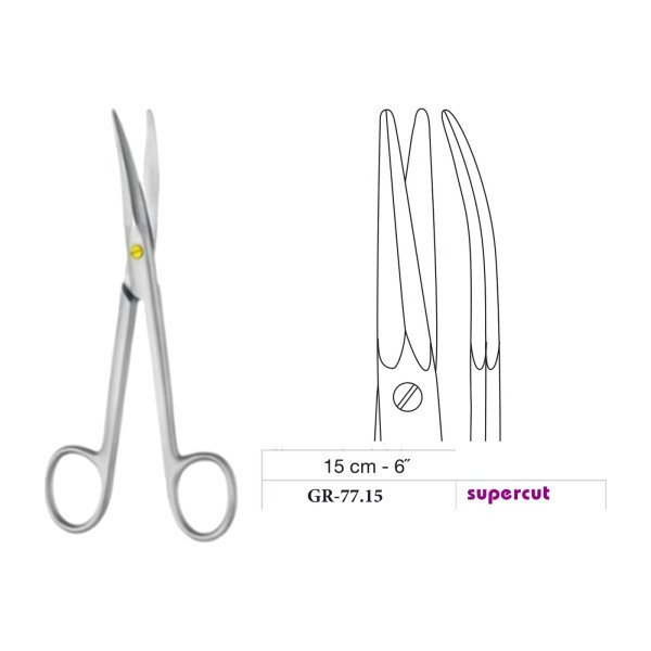 Kaye Scissors, Curved, Supercut, 15 cm - 6˝