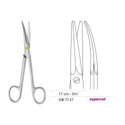 Kaye Scissors, Curved, Supercut, 17 cm - 6-3/4˝