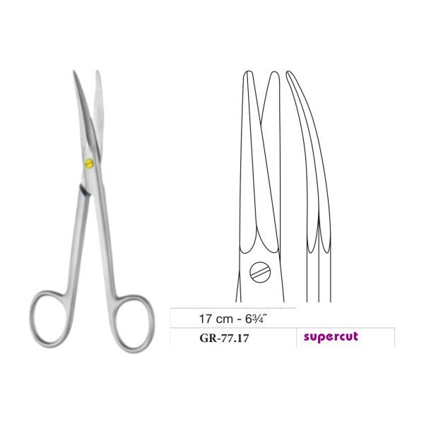 Kaye Scissors, Curved, Supercut, 17 cm - 6-3/4˝