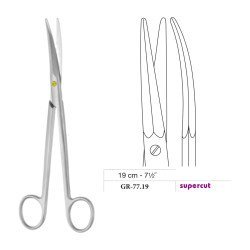 Kaye Scissors, Curved, Supercut, 19 cm - 7-1/2˝ Kaye Scissors, Curved, Supercut, 19 cm - 7-1/2˝