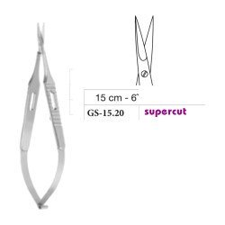 Micro Vannas Scissors, Straight, Supercut, 15 cm - 6˝ Micro Vannas Scissors, Straight, Supercut, 15 cm - 6˝
