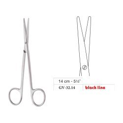Metzenbaum Scissors, Straight, Black Line, 14 cm - 5-1/2˝ Metzenbaum Scissors, Straight, Black Line, 14 cm - 5-1/2˝
