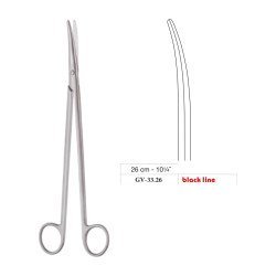 Metzenbaum Scissors, Curved, Black Line, 26 cm - 10-1/4˝ Metzenbaum Scissors, Curved, Black Line, 26 cm - 10-1/4˝