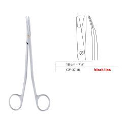 Metzenbaum-Freeman Scissors, Curved, Black Line, 18 cm - 7-1/8˝ Metzenbaum-Freeman Scissors, Curved, Black Line, 18 cm - 7-1/8˝