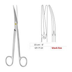 Kaye Scissors, Curved, Black Line, 23 cm - 9˝