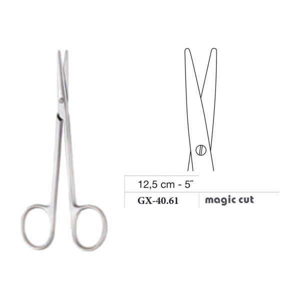 Knapp Scissors, Straight, Magic Cut, 12.5 cm - 5˝ Knapp Scissors, Straight, Magic Cut, 12.5 cm - 5˝