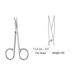 Stevens Scissors, Blunt, Straight, Magic Cut, 11.5 cm - 4-1/2˝ Stevens Scissors, Blunt, Straight, Magic Cut, 11.5 cm - 4-1/2˝