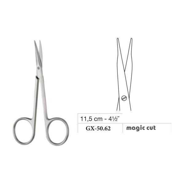 Stevens Scissors, Blunt, Straight, Magic Cut, 11.5 cm - 4-1/2˝