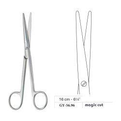 Mayo-Lexer Scissors, Straight, Magic Cut, 16 cm - 6-1/4˝ Mayo-Lexer Scissors, Straight, Magic Cut, 16 cm - 6-1/4˝