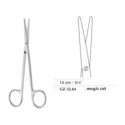 Metzenbaum Scissors, Straight, Magic Cut, 14 cm - 5-1/2˝