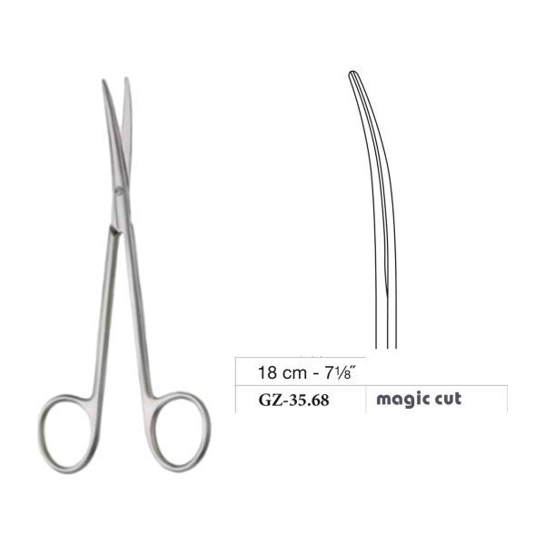 Metzenbaum-Slim Scissors, Curved, Magic Cut, 18 cm - 7-1/8˝ Metzenbaum-Slim Scissors, Curved, Magic Cut, 18 cm - 7-1/8˝