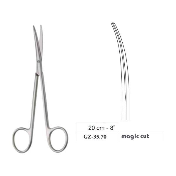 Metzenbaum-Slim Scissors, Curved, Magic Cut, 20 cm - 8˝ Metzenbaum-Slim Scissors, Curved, Magic Cut, 20 cm - 8˝