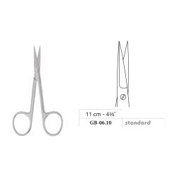 Delicate Scissors, Sharp/Sharp, Straight, Standard, 11 cm - 4-3/8˝