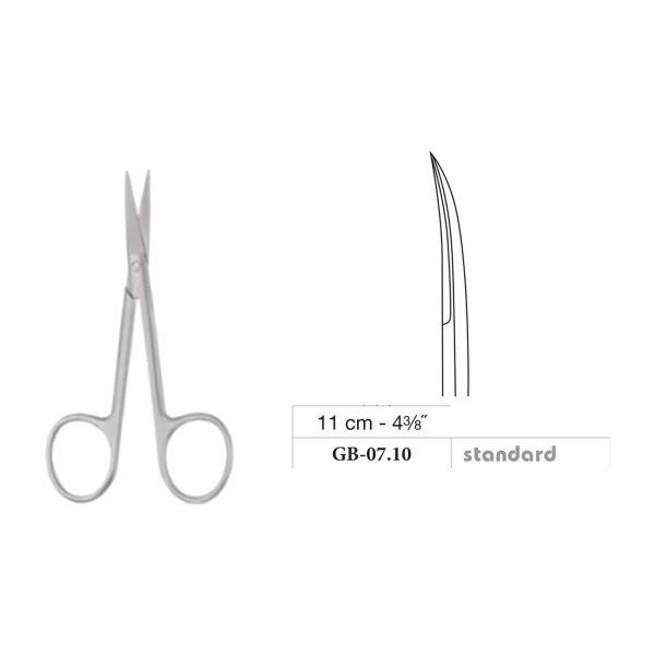 Delicate Scissors, Sharp/Sharp, Curved, Standard, 11 cm - 4-3/8˝ Delicate Scissors, Sharp/Sharp, Curved, Standard, 11 cm - 4-3/8˝