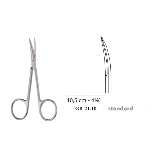 Iris Scissors, Curved, Standard, 10.5 cm - 4-1/8˝