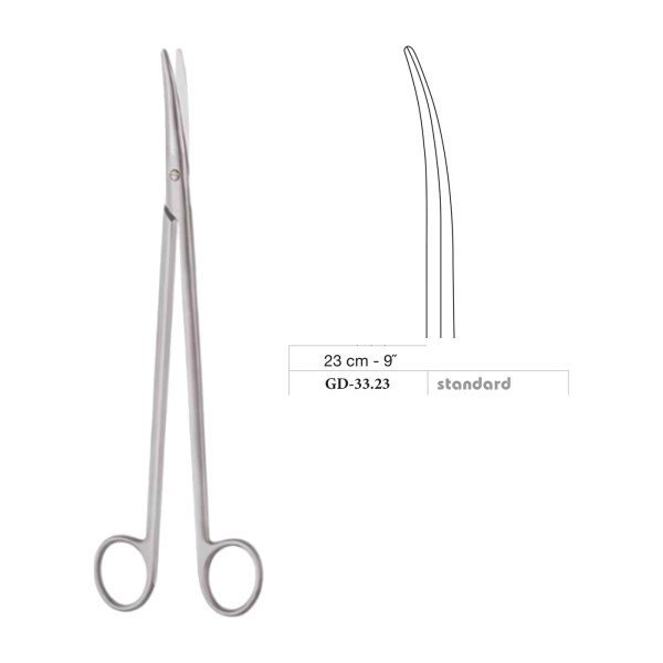 Metzenbaum-Nelson Scissors, Curved, Standard, 23 cm - 9˝ Metzenbaum-Nelson Scissors, Curved, Standard, 23 cm - 9˝