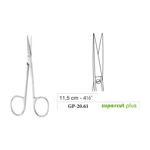 Iris Scissors, Straight, Supercut Plus, 11.5 cm - 4-1/2˝