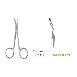 Iris Scissors, Curved, Supercut Plus, 11.5 cm - 4-1/2˝