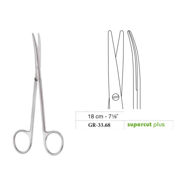 Metzenbaum Scissors, Curved, Supercut Plus, 18 cm - 7-1/8˝ Metzenbaum Scissors, Curved, Supercut Plus, 18 cm - 7-1/8˝