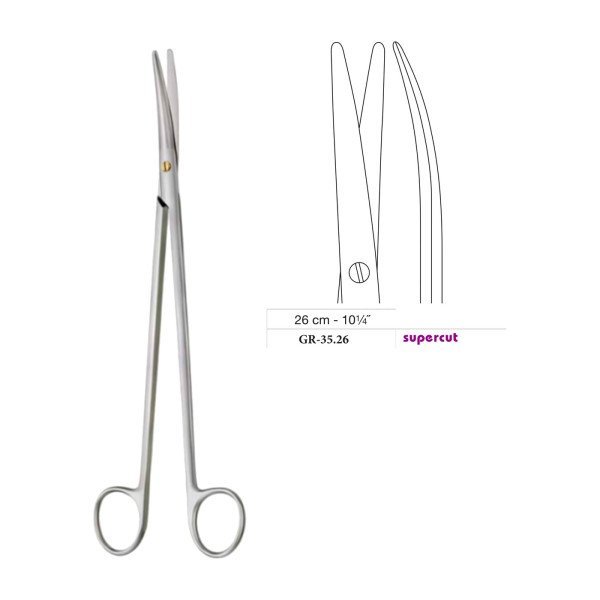 Metzenbaum-Slim Scissors, Curved, Supercut, 26 cm - 10-1/4˝
