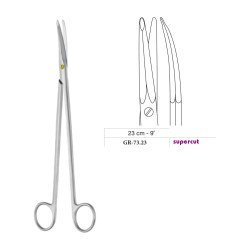Gorney Dissecting Scissors, Curved, Supercut, 23 cm - 9˝