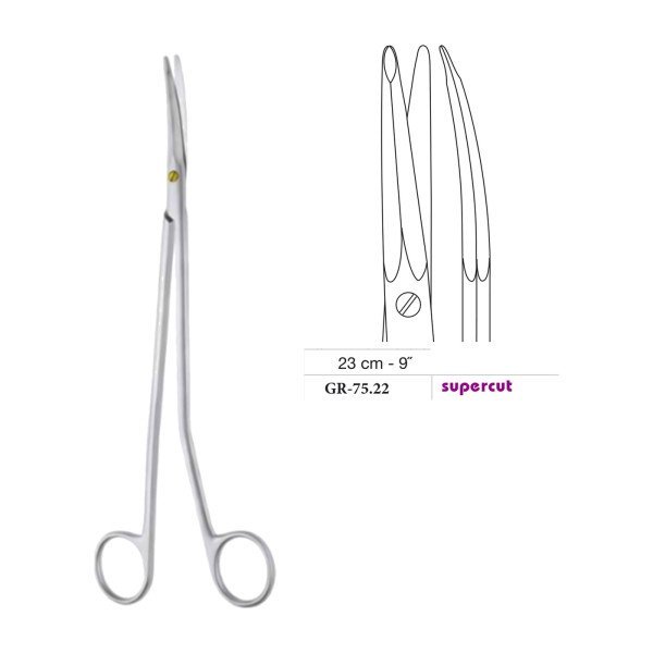 Gorney-Freeman Dissecting Scissors, Curved Shanks, Curved, Supercut, 23 cm - 9˝ Gorney-Freeman Dissecting Scissors, Curved Shanks, Curved, Supercut, 23 cm - 9˝