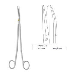 Gorney-Freeman Dissecting Scissors, Curved, Magic Cut, 19 cm - 7-1/2˝