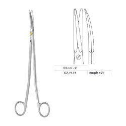 Gorney-Freeman Dissecting Scissors, Curved, Magic Cut, 23 cm - 9˝