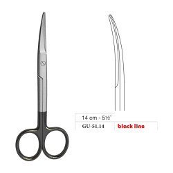 Mayo Operating Scissors, Curved, Black Line, 14 cm - 5-1/2˝ Mayo Operating Scissors, Curved, Black Line, 14 cm - 5-1/2˝