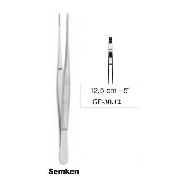 Semken Forceps Serrated Straight 12.5 cm - 5˝