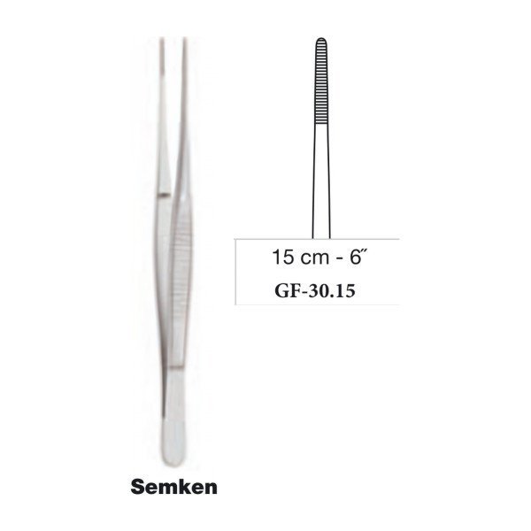 Semken Forceps Serrated Straight 15 cm - 6˝