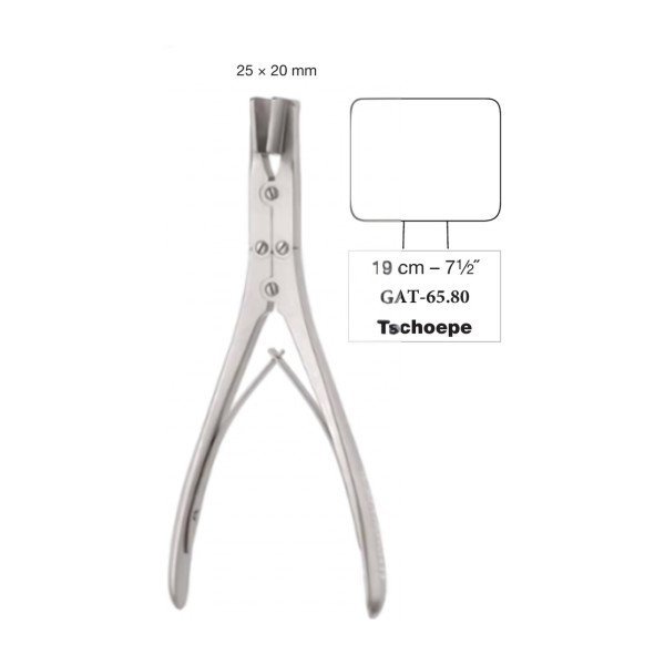 Tschoepe Cartilage Forceps 19 cm - 7-1/2˝, 25 × 20 mm Tschoepe Cartilage Forceps 19 cm - 7-1/2˝, 25 × 20 mm