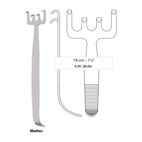 Walter Retractor Double Ended, 19 cm - 7-1/2˝ Walter Retractor Double Ended, 19 cm - 7-1/2˝