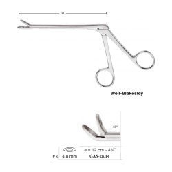 Weil-Blakesley Nasal Forceps 12 cm - 4-3/4˝, 4.8 mm, 45° Up