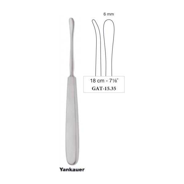 Yankauer Septum Elevator 18 cm - 7-1/8˝, 6 mm Yankauer Septum Elevator 18 cm - 7-1/8˝, 6 mm